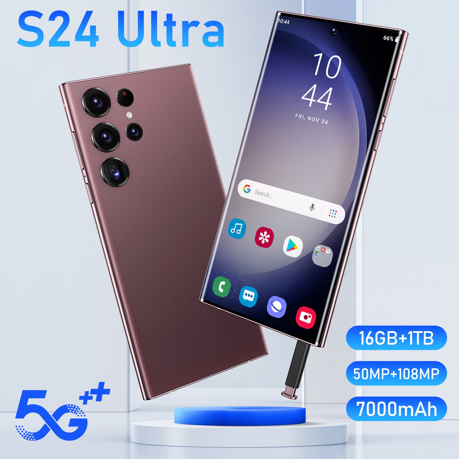 Explosive New S24 Ultra Cellphone 16+1tb Perforated 7.3-inch Large Screen Mobilephone Android 13.0 4g&5g Smartphone